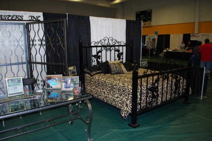 Custom ornamental/wrought iron table and king size bed