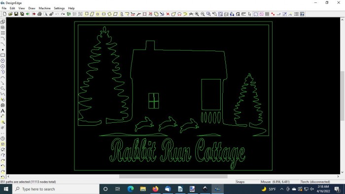 Rabbit Run Cottage Framed Final svg exported from Inkscape as dxf.dxf image.jpg