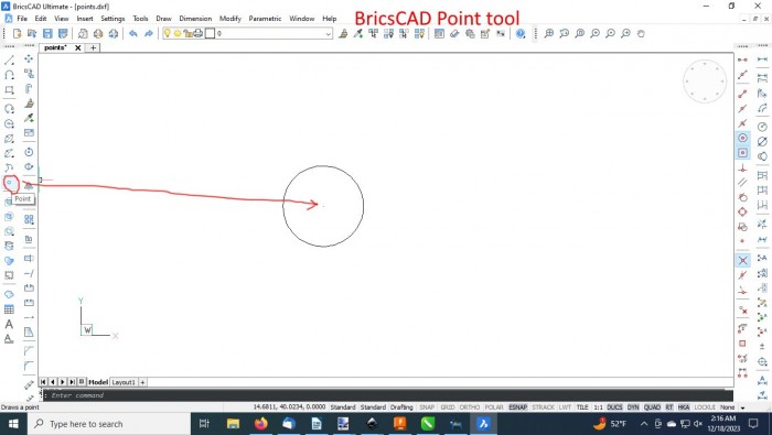 BricsCAD draw point tool.jpg